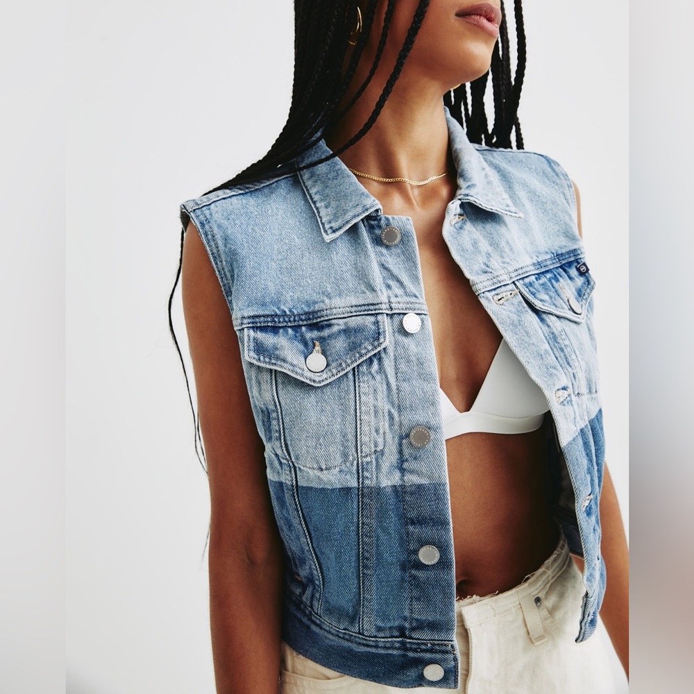 AG jeans Jade vest in backwater wash